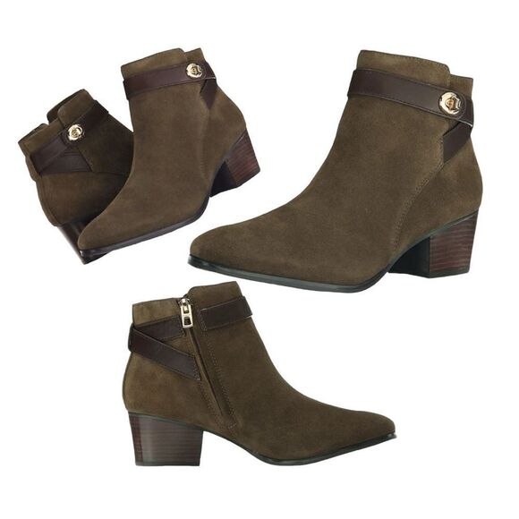 COACH Women’s Patricia Suede Leather Ankle Booties in the Size 9M - Picture 1 of 16